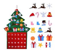 Pagezol Felt Christmas Tree Advent Calendars for Kids, 24 Day Christmas Countdown Advent Calendar, DIY Felt Christmas Tree with Pockets Xmas Gifts for DIY Christmas Ornaments Hanging Decorations