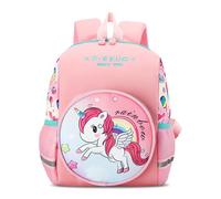Pagezol Kids Children Dinosaur Backpack with Chest Strap, Toddler Backpack for Nursery, Kindergarten School Bag, Outdoor Rucksack, Kindergarten Nursery Backpack for 2-7 Years Boys Girls (Pink)
