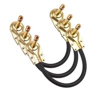 PAGJHRFJG 15CM Guitar Jumper Cable 6.35 3-Pack Effect Cable Flat Head Gold-Plated Guitar Cable