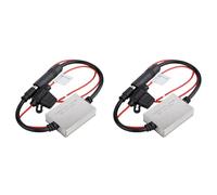 PAGJHRFJG 2X FM Signal Amplifier Anti-Interference Metal Car Antenna Radio Universal Auto FM Booster Amp Automobile Parts