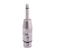 PAGJHRFJG Silver Metal 5Pcs Unbalanced XLR Female to 1/4 Inch Mono Male Plug Cable Adapter Set Kit 6.35mm Male to XLR Female for Mixers, Microphones