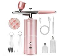 PAGJHRFJG Super-Stable Airbrush Kit: 25 PSI Precision Airbrush for Nails Rechargeable Dual-Mode 0.3mm Nozzle Nail AirBrush Machine
