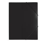 Pagna 21613-01 Elasticated Folder PP 3 Folders A4 Black