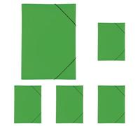 Pagna 21638 Desk A3 Elasticated Folder 3 Flaps Polypropylene Green, 1 piece (Pack of 5)
