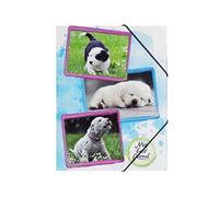 Pagna 21662 Elasticated Folder A4 Dogs (PP Document Folder with Elasticated Corner Straps Rubber)