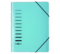 Pagna 40056-02 Folder 6 Divider Tabs PP Rubber Corners with Section List Blue bl