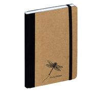 Pagna Notebook A6 Pure Kraft Paper Cover and Embossing 192 Pages of Squared Pape