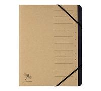 Pagna Pure Folder with 12 compartments, Black Elasticated Corners, Recycled Cardboard with Subtle Print
