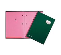 Pagna Signature Folder Deluxe 10-Piece Expandable Plastic Back Cover Pink Blotting Paper A4 Green