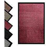 Pagnanno. - Dirt Trapper Door Mat - Indoor/Outdoor non-slip Washable Barrier Door Mat, Heavy Duty Entrance Rug Shoes Scraper, Super Absorbent Front Doormat Carpet (Red, 60x80cm (Pack of 1))