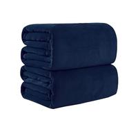 Pagnanno. Flannel Fleece Mink Throw Pack of 2 - Sofa/Bedspread/travel Blankets -Super Soft, light-weighted, Warm, Cosy Large Size - Many colours (Navy, King 200x240cm (2 Pack))