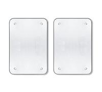 Pagnanno Hob Covers Chopping Board Pack of 2 - Versatile Kitchen Board Glass Worktop Savers - Heat Resistant Sink Boards, Worktop Protectors - Marble Effect Grey (Design 11,50x40CM)