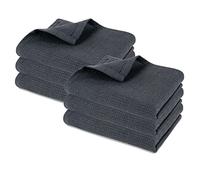 Pagnanno - Hotel Quality Kitchen Tea Towels & Waffle Weave tea towel | Professional Cotton 45x70cm | Absorbent Fast Drying Dish Towels, Kitchen and Bar Towels (Pack of 6 (45x70cm), Waffle - Charcoal)