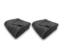 Pagnanno. Waffle Flannel Fleece Mink Throw Pack of 2 - Sofa/Bedspread/travel Blankets - Silver Grey Honeycomb Super Soft, light-weighted, Warm, Cosy Large Size (Charcoal, Single (125x150cm))