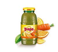 Pago - ACE Orange, Carrot & Lemon - Natural Fruit Juice Drink, Vegan Friendly and Gluten Free, 200ml (Pack of 12 Bottles)