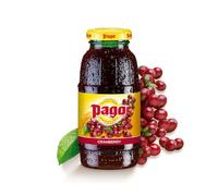 Pago - Cranberry - Natural Fruit Juice Drink, Vegan Friendly and Gluten Free, 200ml (Pack of 12 Bottles)