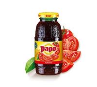 Pago - Tomato - 100% Natural Fruit Juice Drink, Vegan Friendly and Gluten Free, 200ml (Pack of 12 Bottles)