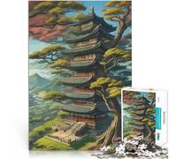 Pagoda chinese styleJigsaw Puzzles 1000 Piece for teenagers Train your brain and hands is ideal as a gift for the whole family 38x26cm