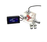 Pagoda Clip Mounted Three-Way Flow Meter With LED Thermometer For Real-Time Water Temperature Monitoring(red pointer)