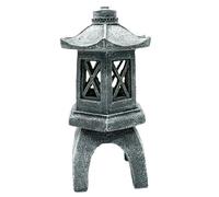 Pagoda Garden Statue, 9.45inch Resin Solar Japanese Pagoda Lantern, Decorative Zen Garden Landscape for Yard Patio Lawn