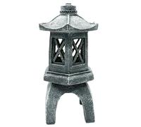 Pagoda Garden Statue, 9.45inch Resin Solar Japanese Pagoda Lantern, Decorative Zen Garden Landscape for Yard Patio Lawn