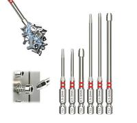 Pagoda Hex Screwdriver Bit Set,1.5mm-6mm Pagoda Shaped Hexbit Set,6Pcs All in One Anti-Slip & Magnetic Taper Hex Bits,A Single Bit Can Tighten Nuts Ranging,for Drills and Wrenches
