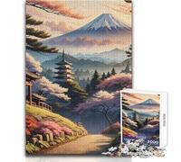 Pagoda in Spring 1000 Piece Jigsaw Puzzles for Adults Teenagers Creative Problem Solving Game Heartfelt Memorable Gift Idea Size 38x52cm
