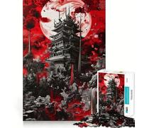 Pagoda Japan Landscape 1000 Piece Jigsaw Puzzles for Adults Jigsaw Smart Game Together Fun Image Assembly Seasonal Gift (50x75cm)