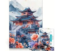 Pagoda Japan Landscape 1000 Pieces Jigsaws Adults Puzzles Gifts Think Game Leisure Fun Quality Edge Lovely Present (38x52cm)