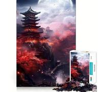 Pagoda Japan Landscape Jigsaw Puzzle 1000 Piece for Adults Brain Challenge Toy Leisure Time Clear Cut Amazing Present (38x52cm)