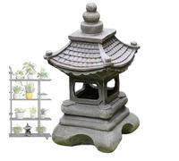 Pagoda Lamp - Solar Lanterns | Pagoda Garden Statues Lamp - Outdoor Solars Powered Creative Palace Lantern, Retro Stone, Garden Courtyard Villa Decorative Craft Ornament, for Eco-Conscious Lighting