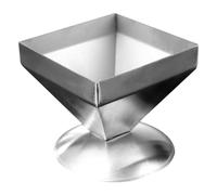 Pagoda Meat Shaping Mold Stainless Steel for Cake and Cold Dish | Easy to Clean, Quadrangle Tower Shape, Kitchen and Home Use, Silver Finish, Food Mould