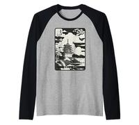Pagoda Peace - Zen Japanese Temple Japan Art Raglan Baseball Tee