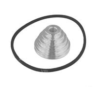 Pagoda Pulley Wheel And V-Belt Set For Benchtop Drill Press Aluminum Four And Five Step Design Compatible With Z4116 Pedestal Shaft Drive System(18mm)