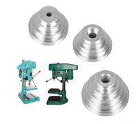 Pagoda Pulley Wheel And V-Belt Set For Benchtop Drill Press Aluminum Four And Five Step Design Compatible With Z4116 Pedestal Shaft Drive System(21mm)