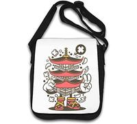 Pagoda Tower Japanese Architecture Japan Hip Hop Style Shoulder Bag White