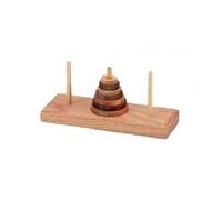 Pagoda /Tower of Hanoi (hand made 9 rings wooden game) , also known as the the pyramid