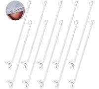 PAGOW 10 Pcs Latch Hook, Serging Crochet Hook Sewing Needles, Metal Snag Repair Tool for DIY Knitting Weaving Revamping Darning Threading Jewelry Making
