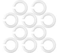 PAGOW 10Pcs E27 to E14 Lamp Shade Adapter Ring, Plastic Lampshade Reducer Rings, White Lamp Shade Converter Kit Reducer Replacement for Lighting Fixtures Upgrading Desk Lamps