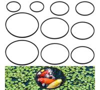 PAGOW 10pcs Fish Feeding Rings Set, Floating Aquarium Plant Corral, Round Fish Feeder Rings for Fish Tank, Floating Plant Ring, Fish Tank Aquarium Accessories for Betta (Black)