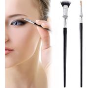 PAGOW 2 Pcs Folding Angle Scalloped Lash Brush, Mascara Fan Brush for Lashes, Multifunctional Mascara Brush Eyelash Comb Separator, Eye Lash Fan Brush Wands Makeup Tool