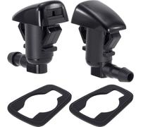 PAGOW 2 Pcs Windshield Washer Nozzle Set, Nylon Wiper Sprayer Nozzle with Gaskets, Windshield Washer Fluid Jet Nozzles Replacement for OEM#68269108AA, 5182367AA, 58148 - Black