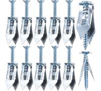 PAGOW 20 Pcs Self-Drilling Anchors, Anchors and Screws for Heavy Duty, Metal Screw Anchors Kit, No Drill and Holes in Wall (Silver, 0.47"x1.38")