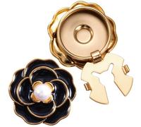 PAGOW 2pcs Pearl Button Jewelry Covers, Flower Pearl Button Covers for Women Blouses, Flower Buttons Clips, Classic, Metal, no gemstone