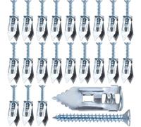 PAGOW 40 Pcs Self-Drilling Anchors, Anchors and Screws for Heavy Duty, Metal Screw Anchors Kit, No Drill and Holes in Wall (Silver, 0.47"x1.38")