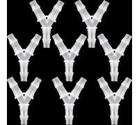 PAGOW 8 Pcs Hose Barb Fitting, 1/4" Plastic Hose Barb Tee 3 Way Y Shape Barbed Fitting for Air Line Tubing Pipe, Oxygen Tubing Pipe, Household Fuel, Gas, Water