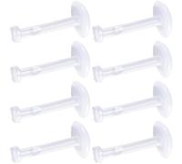 PAGOW Clear Nose Studs, Plastic Clear Nose Ring Piercing, Invisible Piercing Retainers for Surgery, S, Plastic, no gem type
