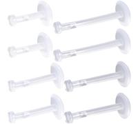 PAGOW Clear Nose Studs, Plastic Clear Nose Ring Piercing, Invisible Piercing Retainers for Surgery, S, Plastic, no gem type