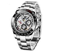 PAGRNE DESIGN Pagani Design Men's Automatic Watch Hollow Out Design Mechanical Waterproof Watch 40 mm Dial Sapphire Crystal PD 1653 Men's Gift (1653 Bandstahl Schwarz)
