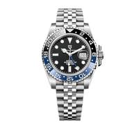 PAGRNE DESIGN Pagani Men's Mechanical GMT Stainless Steel Waterproof Wrist Watch Sapphire Glass Stainless Steel Ceramic Watches Watch Men (Fünf Perlen Schwarz und Blau)